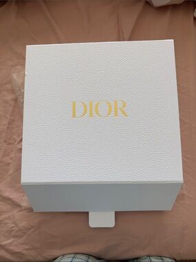 Dior White Box with Gold Logo